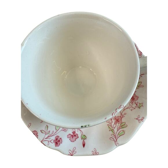 Johnson Brothers VTG Rose Chintz Pink Floral England 5 Teacup and Saucer Set - Picture 10 of 12